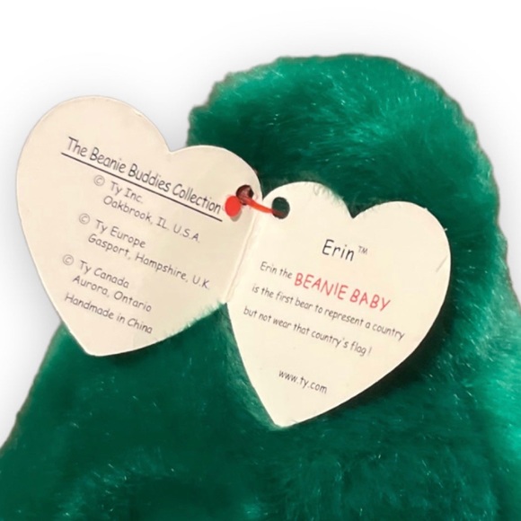 Vintage 1998 Ty Beanie Babies Erin The Bear Beanie Buddies Collection 14” - Picture 3 of 5